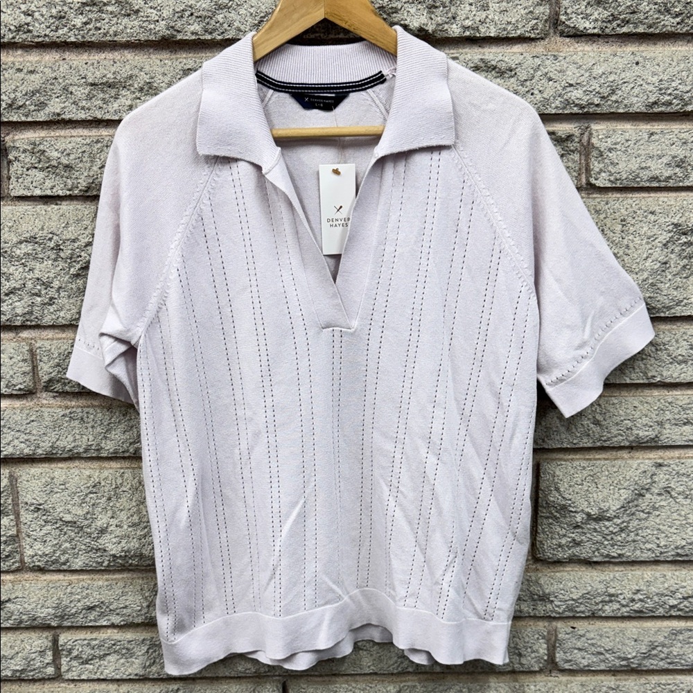 Denver Hayes Soft Purple Short Sleeve Top